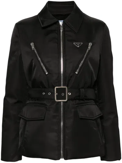 PRADA TRIANGLE-LOGO PADDED JACKET