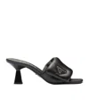 Prada Soft 65mm Nappa Leather Sandals In Black