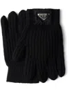 PRADA TRIANGLE LOGO PATCH GLOVES