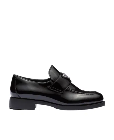 PRADA PATENT-LEATHER LOAFERS