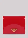 Prada Triangle Logo Patent Leather Wallet
