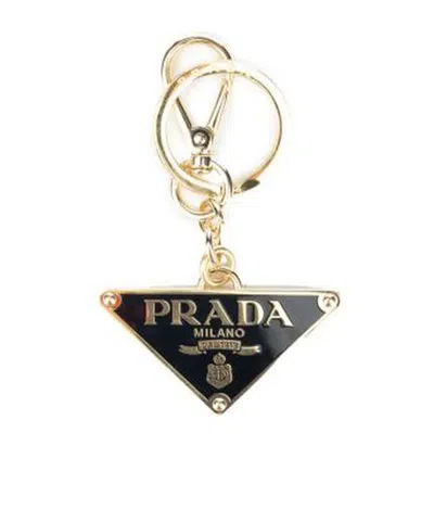PRADA TRIANGLE-LOGO KEYCHAIN