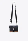Prada Triangle Logo Phone Holder In Blue