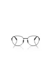 Prada Triangle Logo-plaque Glasses In Black