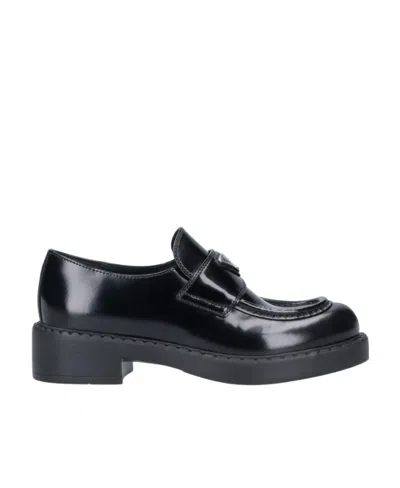 PRADA PRADA LOGO PLAQUE LOAFERS