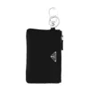 Prada Triangle Logo Pouch In Black