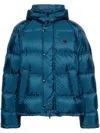Prada Triangle-logo Puffer Jacket In Aviazione