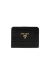 Prada Triangle-logo Quilted Leather Wallet In Black