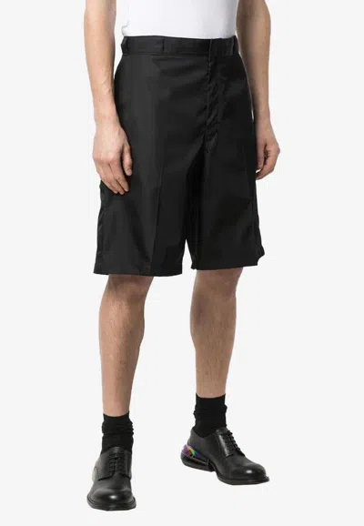 Prada Re-nylon Bermuda Shorts In Black