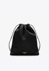 Prada Triangle Logo Re-nylon Drawstring Pouch Bag