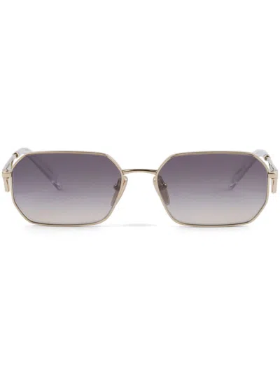 PRADA TRIANGLE-LOGO RECTANGLE-FRAME SUNGLASSES