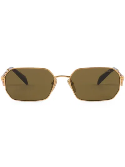 PRADA TRIANGLE-LOGO RECTANGLE-FRAME SUNGLASSES