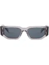 Prada Sunglasses With Triangle Logo In Grey