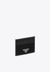Prada Saffiano Card Case With Logo Triangle