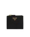 Prada Triangle-logo Saffiano Leather Wallet In Black