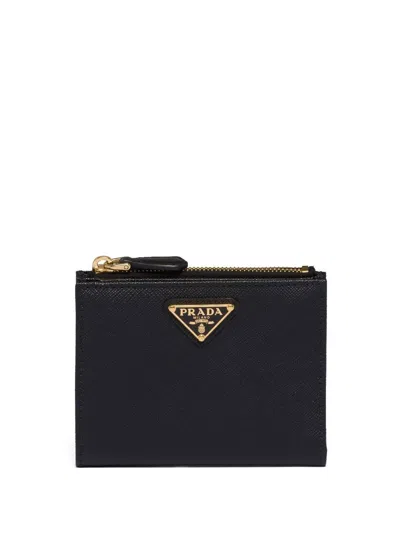 PRADA TRIANGLE-LOGO SAFFIANO LEATHER WALLET
