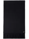 Prada Triangle-logo Scarf In Black