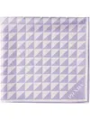 Prada Triangle-logo Scarf In F0a58 Glicine Bianco