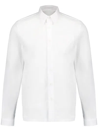 Prada Triangle-logo Shirt In White