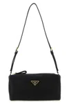 Prada Triangle-logo Shoulder Bag In Black