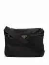 Prada Cross-body Bag With Adjustable Strap And Rectangular Shape In Black