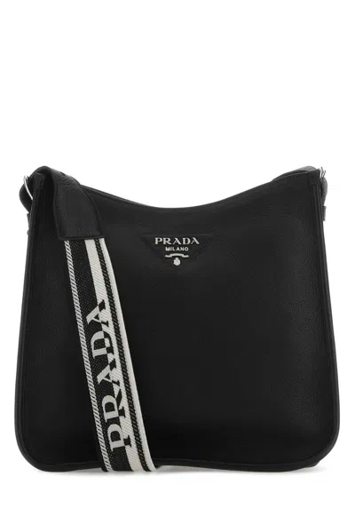 Prada Triangle-logo Shoulder Bag In Nero