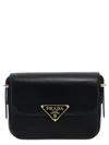 Prada Triangle Logo Shoulder Bag Shoulder Bags Black