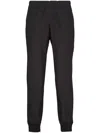 Prada Triangle-logo Silk-blend Track Pants In Black
