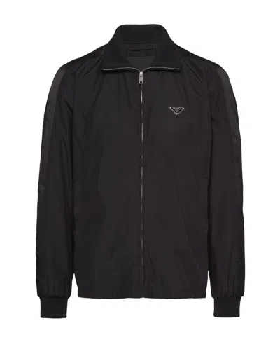 PRADA SILK BLEND BLOUSON JACKET