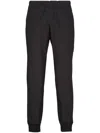 Prada Triangle-logo Silk-blend Track Pants In Black