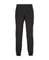 Prada Triangle-logo Silk-blend Track Pants In Black