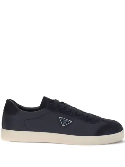 Prada Triangle-logo Sneakers In Blue