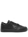 Prada Low Black Re-nylon And Leather Trainer