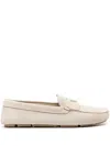 Prada Design Loafers With Subtle Stitched Detail In Pomice