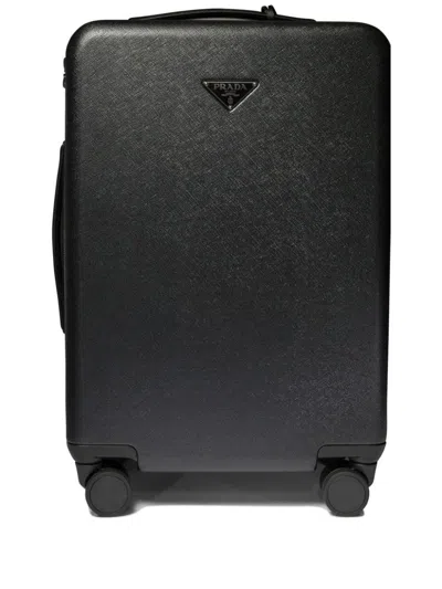 PRADA PRADA TRIANGLE-LOGO SUITCASE