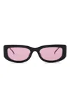 Prada Sunglasses With Triangle Logo In Black