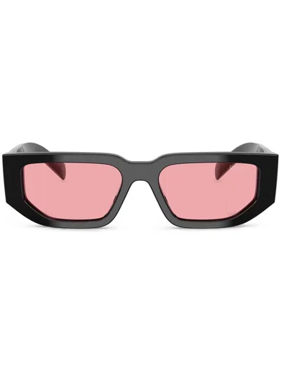 Prada Triangle-logo Sunglasses In Black