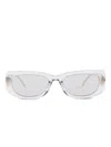 Prada Sunglasses With The Triangle Logo In White