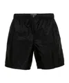 Prada Logo-plaque Re-nylon Swim Shorts In Black