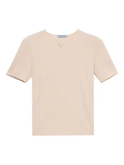 Prada Short-sleeved Stretch Fabric T-shirt