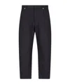 Prada Triangle-logo Tapered-leg Jeans In Black