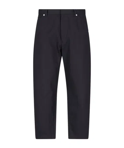 Prada Triangle-logo Tapered Jeans In Black