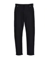 Prada Triangle-logo Tapered-leg Jeans In Black