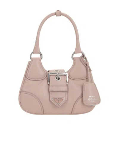 Prada Triangle-logo Tote Bag In Nude