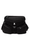 Prada Triangle-logo Travel Bag In Black