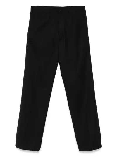 Prada Triangle-logo Trousers In Black