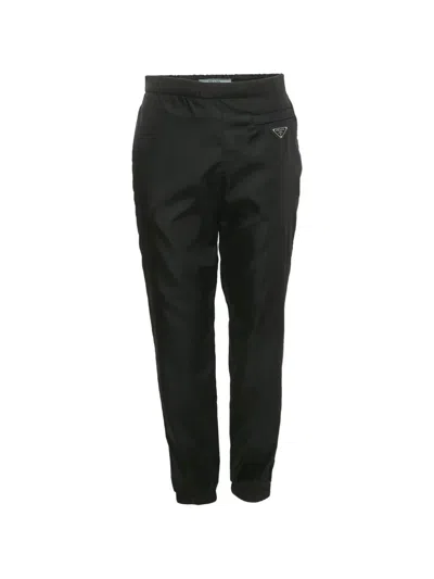 Pre-owned Prada Triangle-logo Trousers In Black
