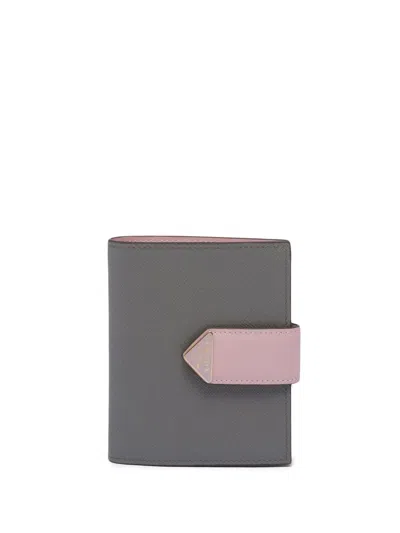 Prada Zweifarbiges Portemonnaie In Grey