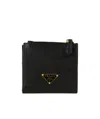 Prada Triangle-logo Wallet In Black