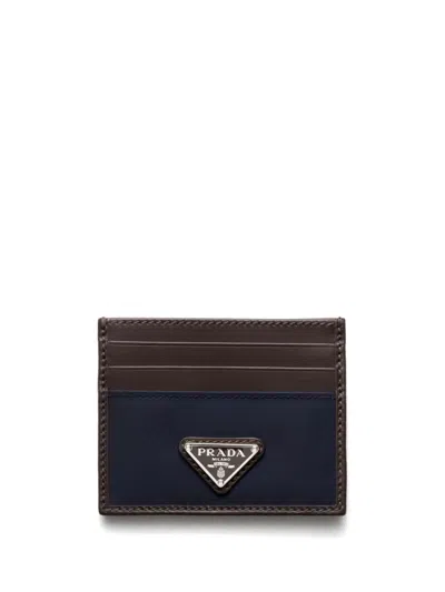 Prada Triangle-logo Wallet In Blue